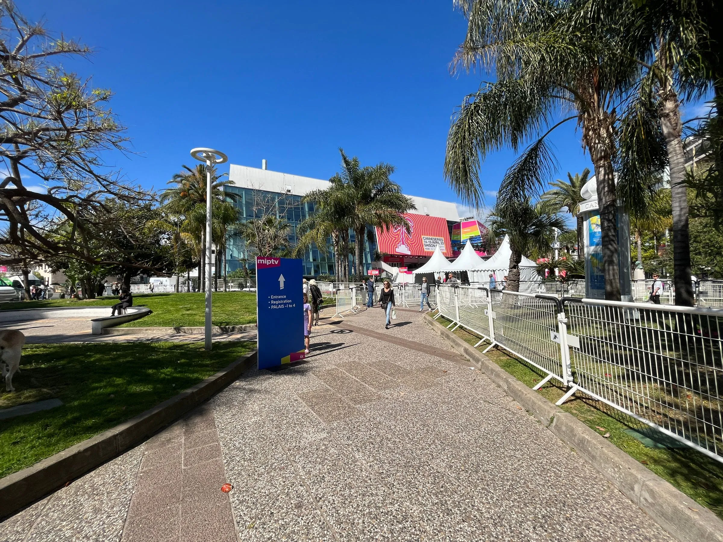 The approach to the Palais des Festivals in Cannes