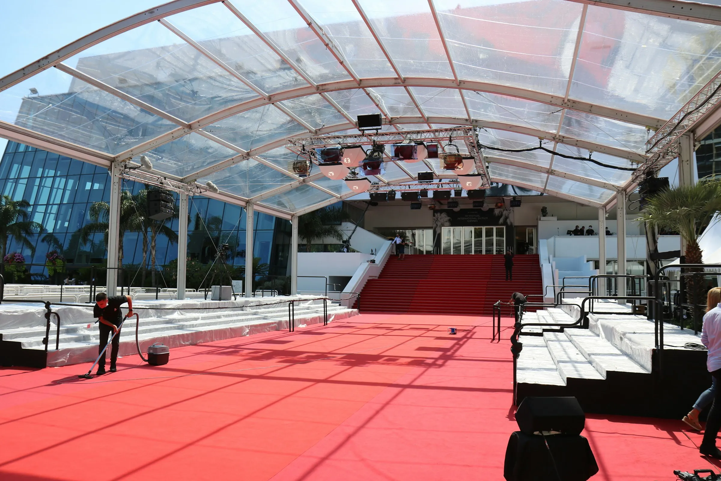 Les marches et le tapis rouge du Palais des Festivals de Cannes