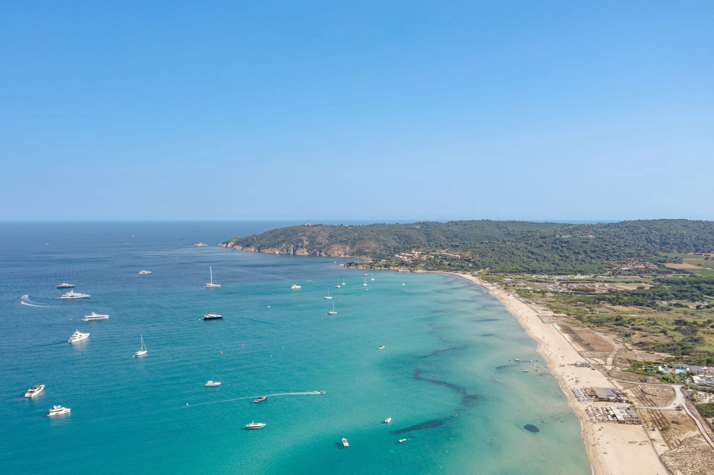 La plage de Pampelonne vue du ciel
